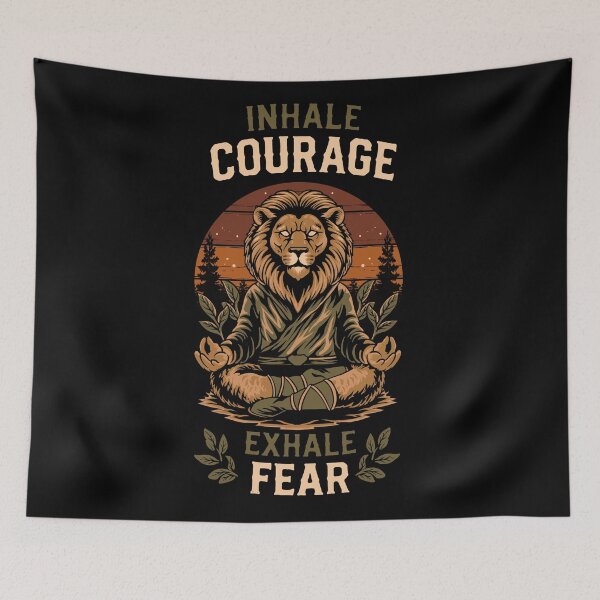 Item preview, Inhale Courage Exhale Fear T-Shirt designed and sold by phsycartwork.