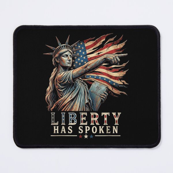 Item preview, Liberty Has Spoken Patriotic Statue of Liberty American Flag Fourth of July Shirt designed and sold by LittleNhutton.
