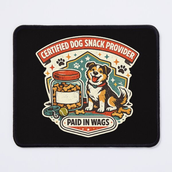 Item preview, Certified Dog Snack Provider - Funny Dog Owner Treat Jar Gift designed and sold by Concrete Coffee Studio.