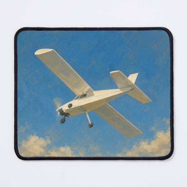 Item preview, Light Single-Engine Airplane Flying Over the Ocean Illustration designed and sold by EMaviation_.