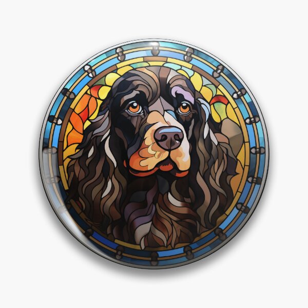Item preview, Field Spaniel Dog Stained Glass Leadlight Artistic Design Mom Dad designed and sold by rafaeltto.