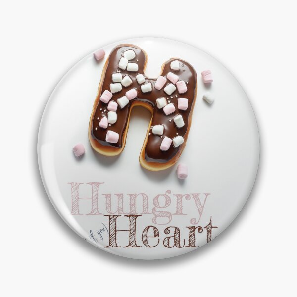 Item preview, Donut Alphabet Letter H - Hungry Heart - Fun Food Typography designed and sold by sabantha.
