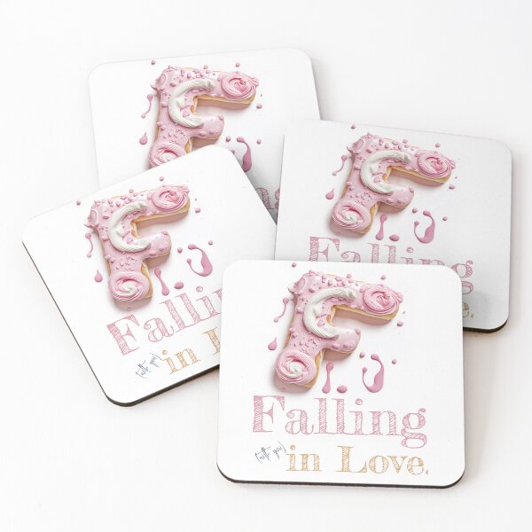Item preview, Donut Alphabet Letter F - Falling in Love - Funny Food Typography Description designed and sold by sabantha.