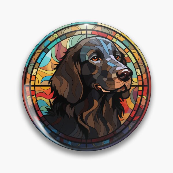 Item preview, Flat Coated Retriever Dog Stained Glass Leadlight Artistic Design Mom Dad designed and sold by rafaeltto.
