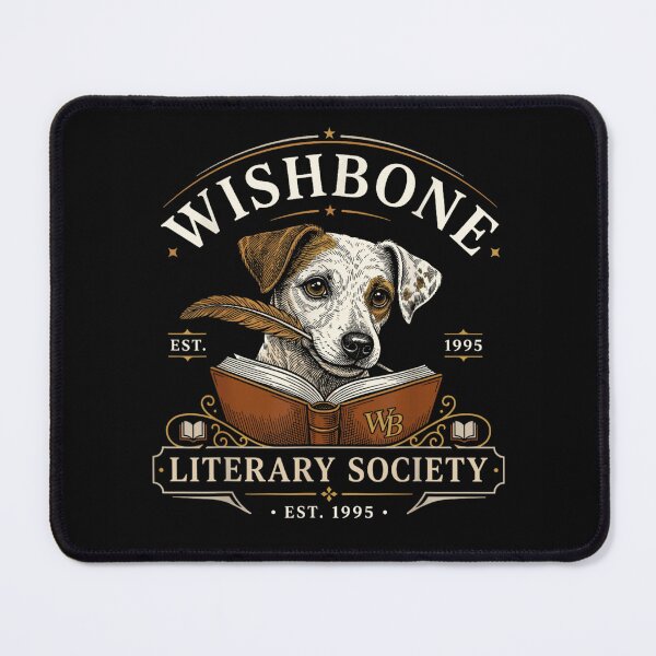 Item preview, Wishbone Literary Society Est 1995 Jack Russell Terrier Book Lovers Club designed and sold by EricCotanori.