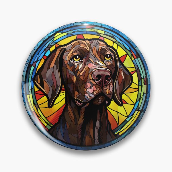 Item preview, German Shorthaired Pointer Dog Stained Glass Leadlight Artistic Design Mom Dad designed and sold by rafaeltto.