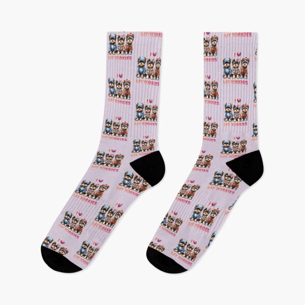 Item preview, I Love My Yorkies Cute Yorkies Watercolor Art designed and sold by adriana-holmes.