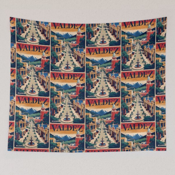 Item preview, Valdez Alaska 1950s USA Vintage Travel Tourism designed and sold by TravelersGems.