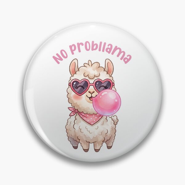 Item preview, No Prob-llama Funny Llama – Cool Cartoon Animal Pun designed and sold by stylishdzign.