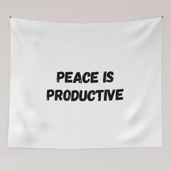 Item preview, Peace Is Productive Mindful Slow Living Wellness Gift Tee designed and sold by FarazDesign110.