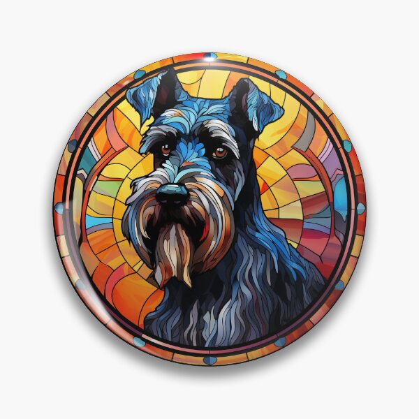 Item preview, Giant Schnauzer Dog Stained Glass Leadlight Artistic Design Mom Dad designed and sold by rafaeltto.