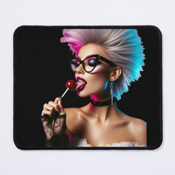 Item preview, Cyberpunk Girl Licking Candy Pop designed and sold by Voodoo Store Paranormal Collections.