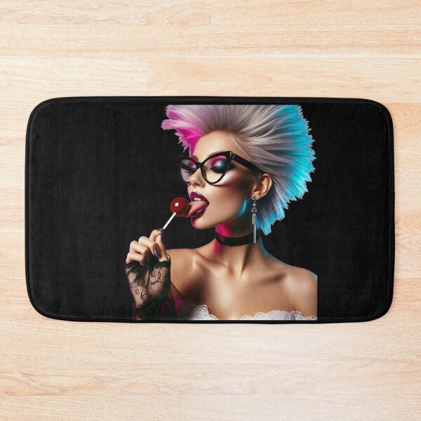 Item preview, Cyberpunk Girl Licking Candy Pop designed and sold by Voodoo Store Paranormal Collections.