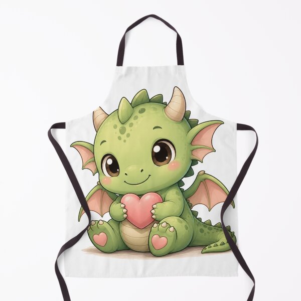 Item preview, Clover the Dragon Holding a Heart designed and sold by HeartwingStudio.