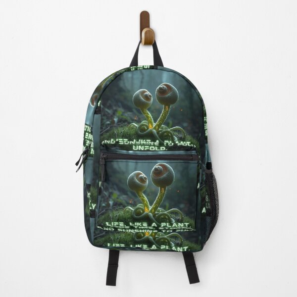Item preview, Glowing Alien Flora - Growth and Resilience Quote designed and sold by V8Green.