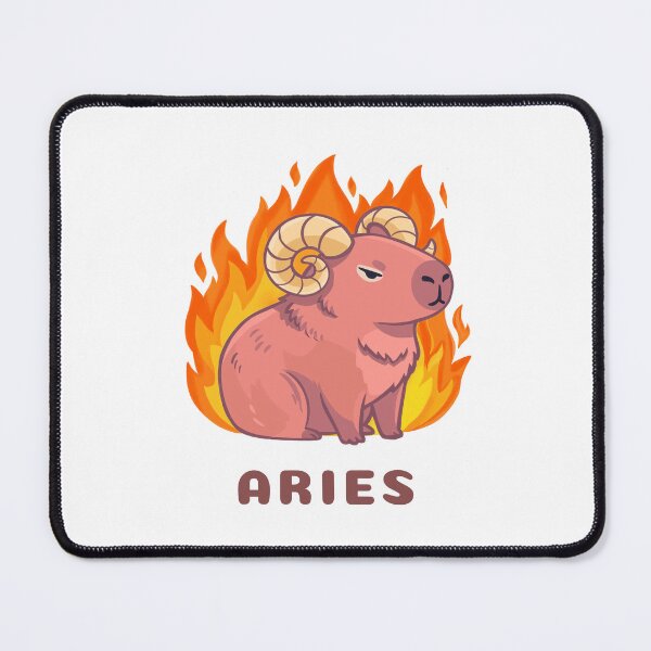 Item preview, Cute Aries Capybara Zodiac | Kawaii Astrology Animal designed and sold by Iqrapixels.