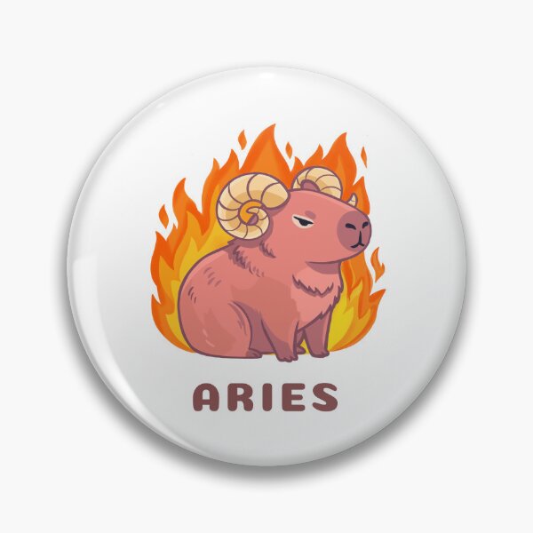 Item preview, Cute Aries Capybara Zodiac | Kawaii Astrology Animal designed and sold by Iqrapixels.