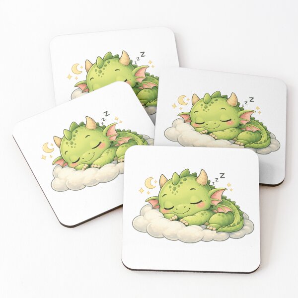 Item preview, Clover the Dragon Sleeping on a Cloud designed and sold by HeartwingStudio.