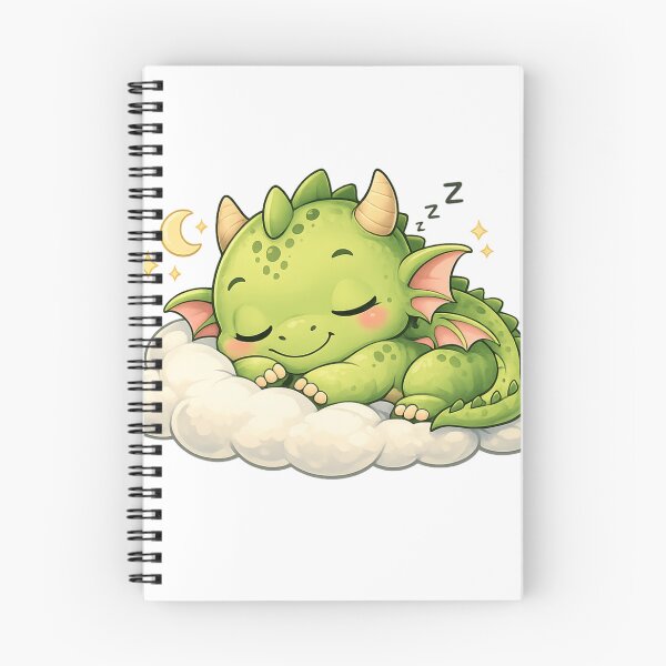 Item preview, Clover the Dragon Sleeping on a Cloud designed and sold by HeartwingStudio.