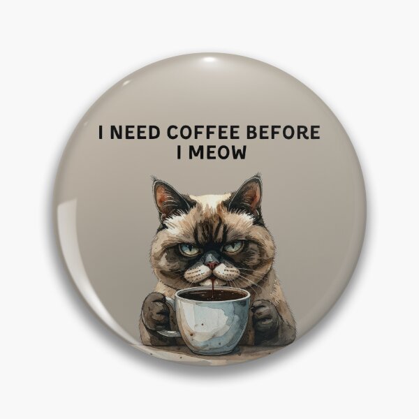 Item preview, I Need Coffee Before I Meow – Funny Cat Coffee Lover Design designed and sold by EVESTUDIOART.