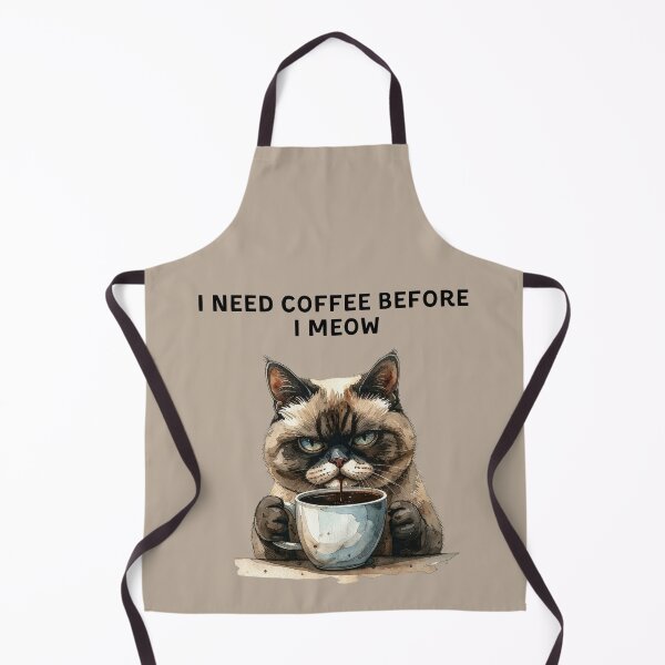 Item preview, I Need Coffee Before I Meow – Funny Cat Coffee Lover Design designed and sold by EVESTUDIOART.