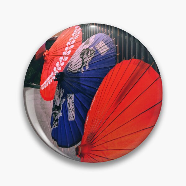 Item preview, Traditional Japan Night - Gion District Paper Umbrellas Poster designed and sold by Matcha & Midnight.
