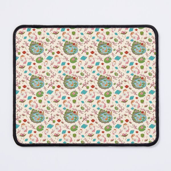 Item preview, Kawaii Japanese Spring Picnic: Sakura, Matcha & Dango Seamless Pattern designed and sold by hattie's.