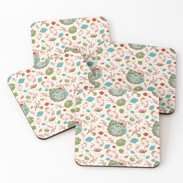 Item preview, Kawaii Japanese Spring Picnic: Sakura, Matcha & Dango Seamless Pattern designed and sold by hattie's.