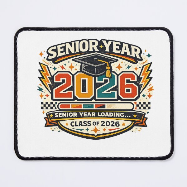 Item preview, Senior Year Loading 2026 Graduation Retro Varsity Design designed and sold by Concrete Coffee Studio.