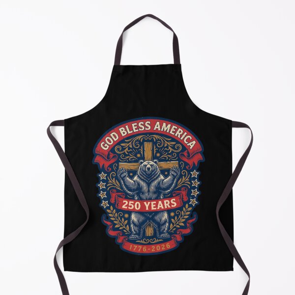 Item preview, God Bless America Bear Cross 250 Years 1776-2026 Patriotic Semiquincentennial v4 designed and sold by DarylWelsh2024.