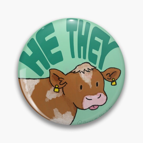 Item preview, He they Pronoun badge designed and sold by Pouques of the Tides.