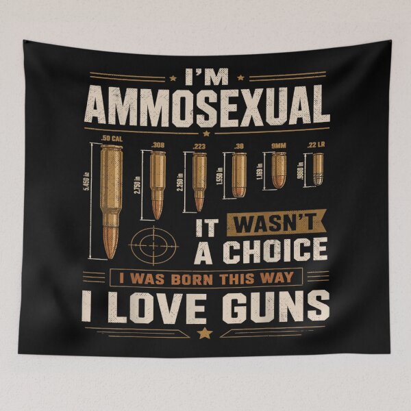 Item preview, I Am Born This Way I Love Guns Ammosexual Bullet Types Chart Graphic designed and sold by HarinDonreka.