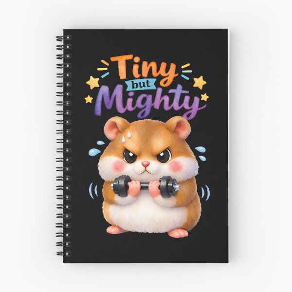 Item preview, Tiny but Mighty Hamster Fitness Motivation Cute Cartoon designed and sold by stylishdzign.