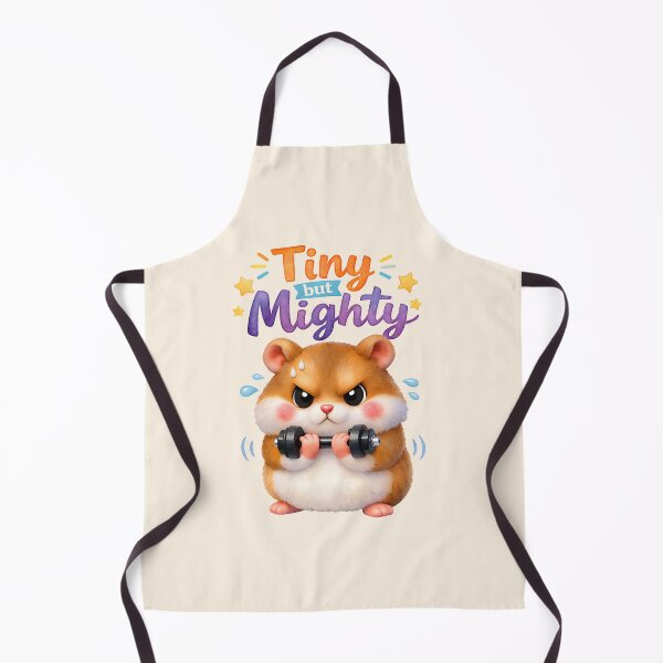Item preview, Tiny but Mighty Hamster Fitness Motivation Cute Cartoon designed and sold by stylishdzign.