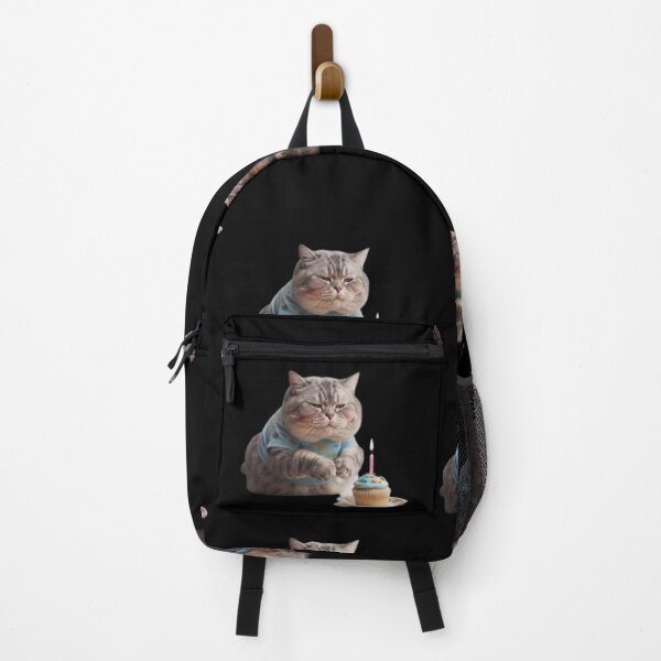 Item preview, Cute Birthday Cat – Chubby Kitten Celebrating with Cupcake designed and sold by Fatomfatom.