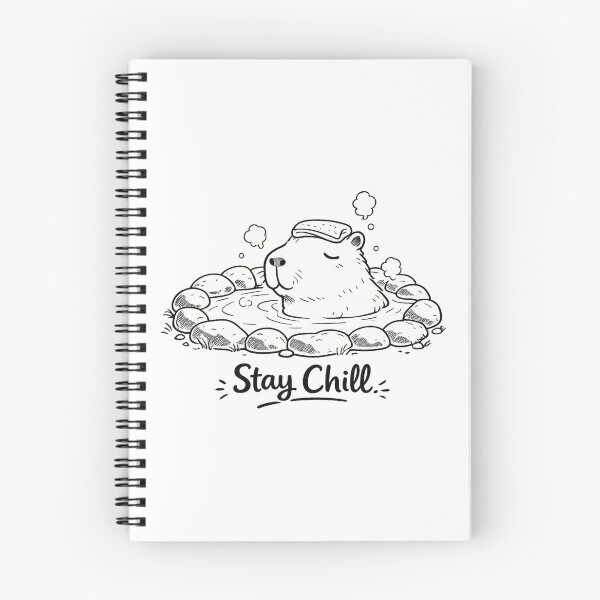 Item preview, stay chill capybara onsen designed and sold by NEKOAME-Japan.