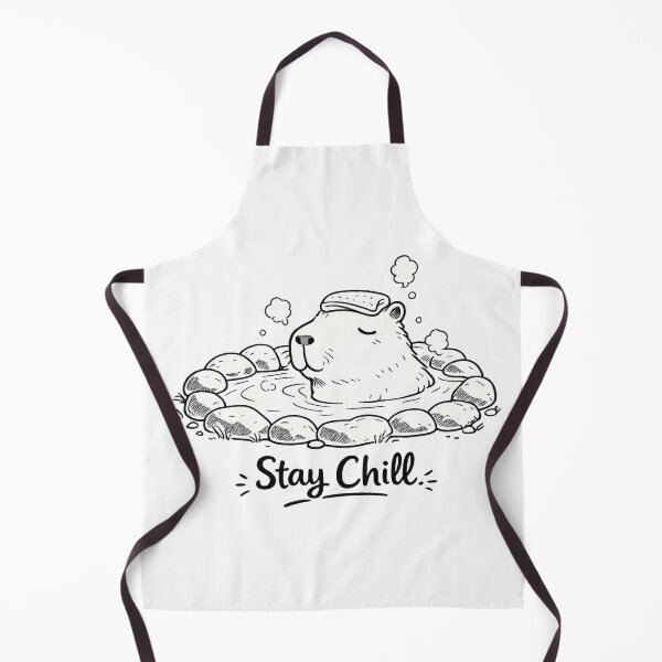 Item preview, stay chill capybara onsen designed and sold by NEKOAME-Japan.