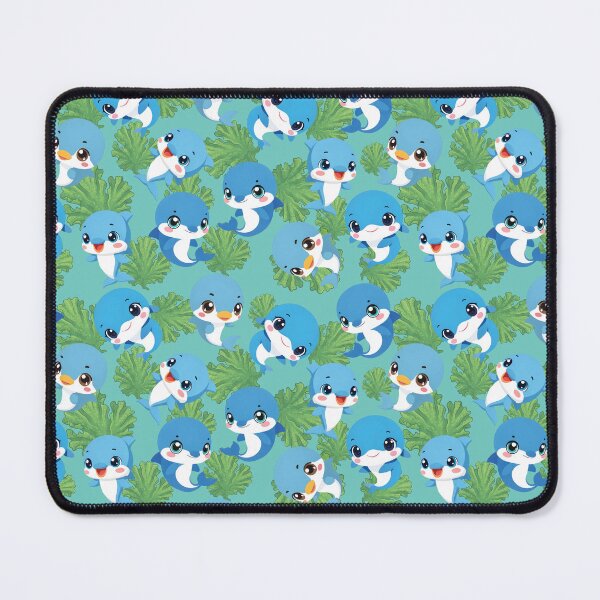 Item preview, Pattern with baby dolphins and seaweed designed and sold by AlicinaM.