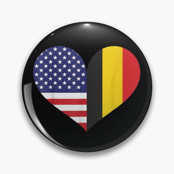 Item preview, Patriotic USA And Belgium Half Heart Flag American Belgian Heritage Dual Citizenship Graphic designed and sold by DaphoLatara.