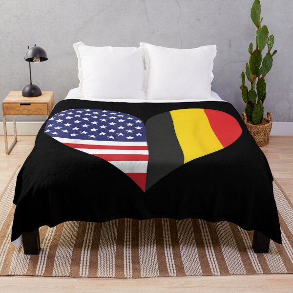 Item preview, Patriotic USA And Belgium Half Heart Flag American Belgian Heritage Dual Citizenship Graphic designed and sold by DaphoLatara.