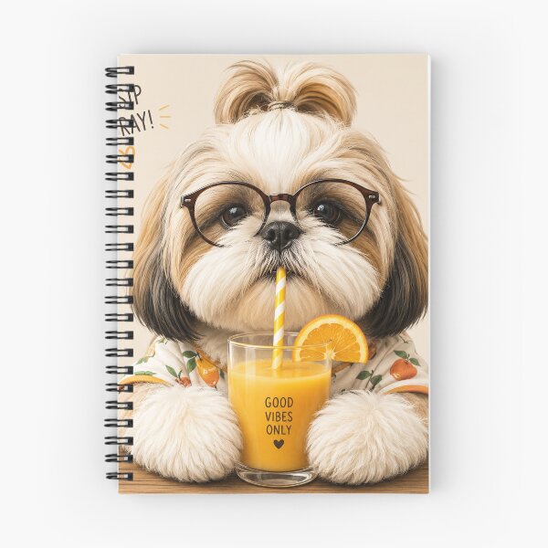 Item preview, Cute Shih Tzu Dog Drinking Juice with Glasses | Funny Summer Dog Lover Gift designed and sold by CreativeNest Prints.