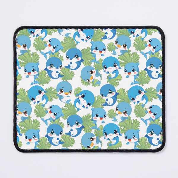 Item preview, Pattern with baby dolphins and seaweed designed and sold by AlicinaM.