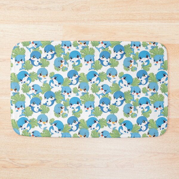 Item preview, Pattern with baby dolphins and seaweed designed and sold by AlicinaM.