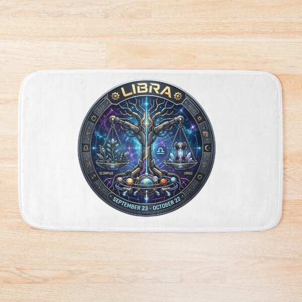 Item preview, Libra Cyber Scales Galaxy Mechanical Dark Zodiac Art designed and sold by Zodiac Celestial Art.