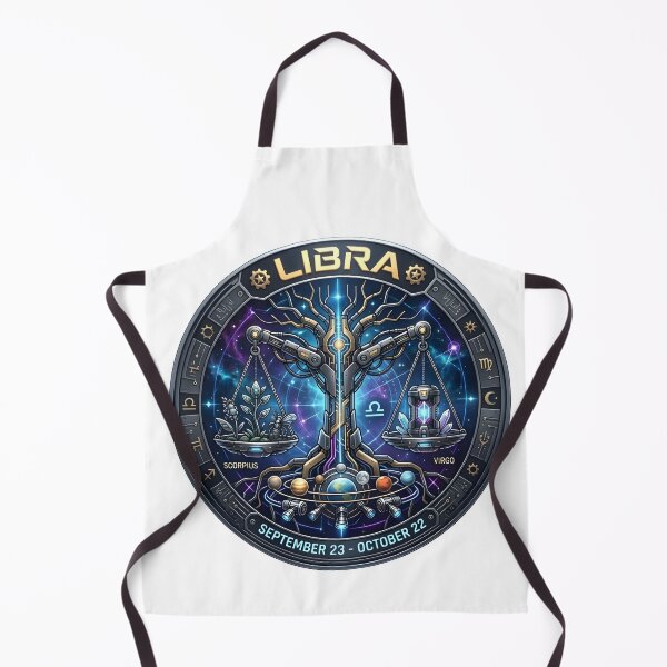 Item preview, Libra Cyber Scales Galaxy Mechanical Dark Zodiac Art designed and sold by Zodiac Celestial Art.
