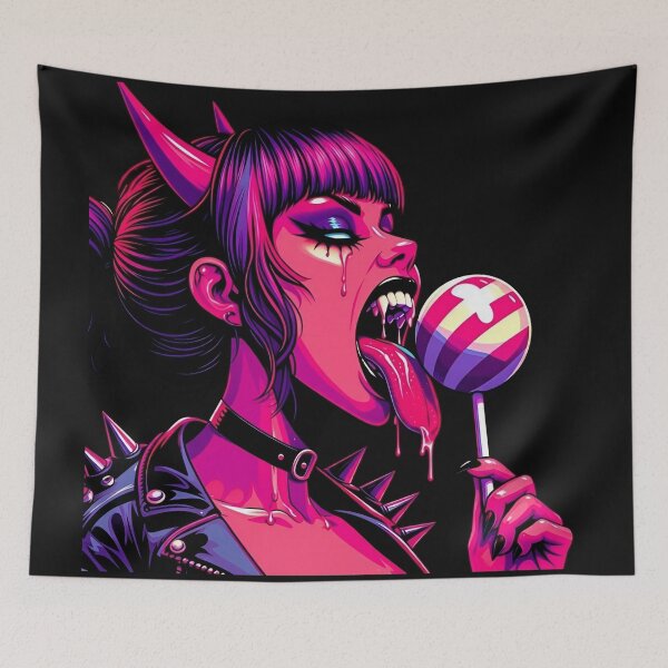 Item preview, Neon Devil Licking Candy Pop designed and sold by Voodoo Store Paranormal Collections.