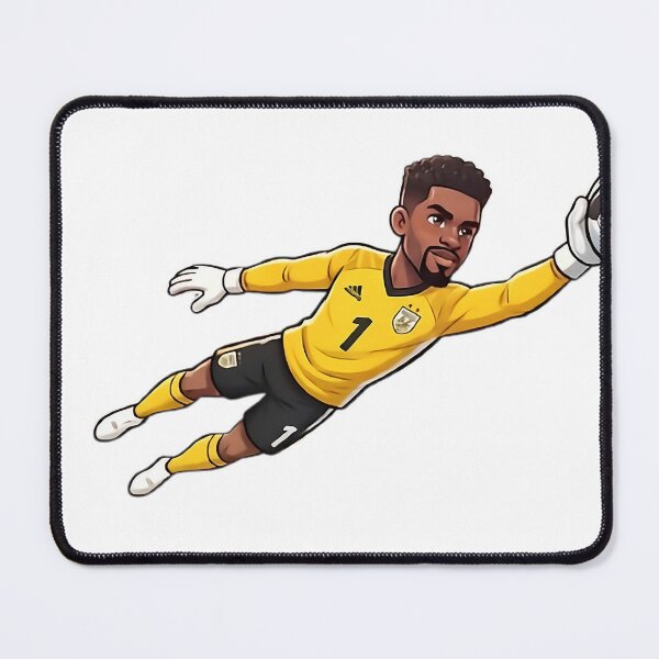 Item preview, Soccer Goalkeeper Making a Diving Save Illustration designed and sold by Lovely Elen.
