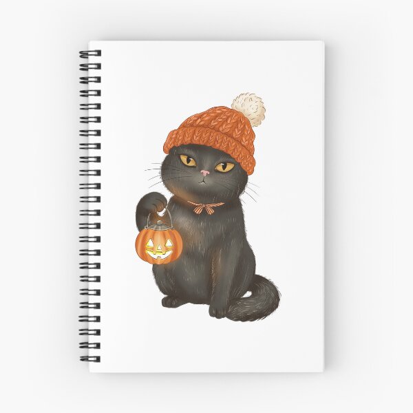 Item preview, Gorgeous Black Cat with Pumpkin Lantern | Cute Halloween Autumn designed and sold by Iqrapixels.