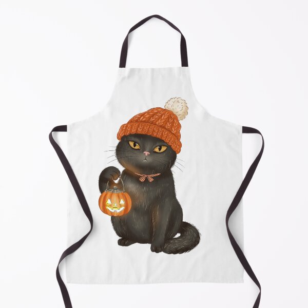 Item preview, Gorgeous Black Cat with Pumpkin Lantern | Cute Halloween Autumn designed and sold by Iqrapixels.