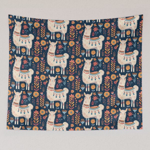Item preview, Scandinavian Folk Art, Floral Alpaca designed and sold by xiao xuans.